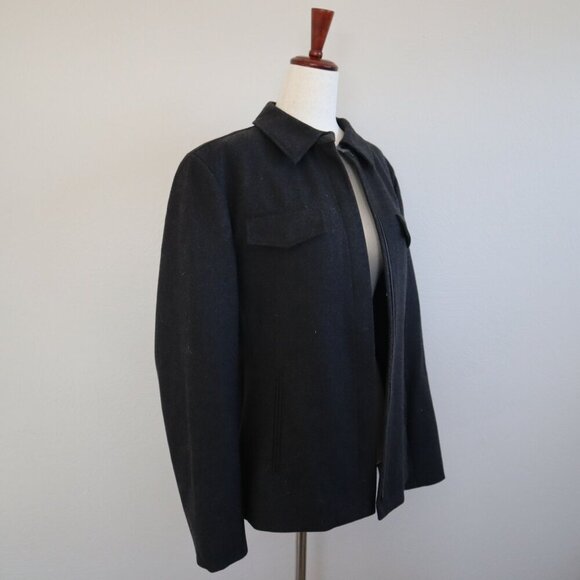 JCrew Dark Gray Wool Blend Jacket Size Medium - Picture 2 of 4